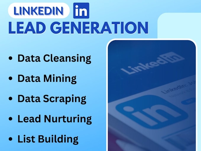 Gig Preview - Linkedin lead generation expert, web research