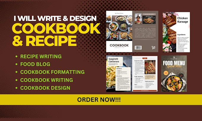 Bestseller - write quality cookbook recipe book, cookbook design, cookbook formatting, ebook