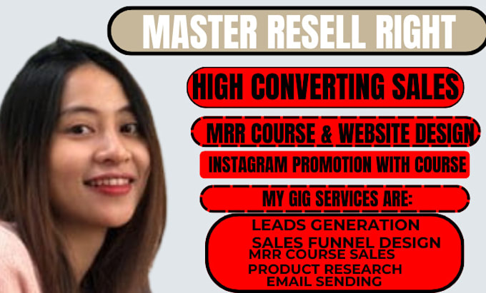 Gig Preview - Promote master resell right course with email marketing sales for passive income