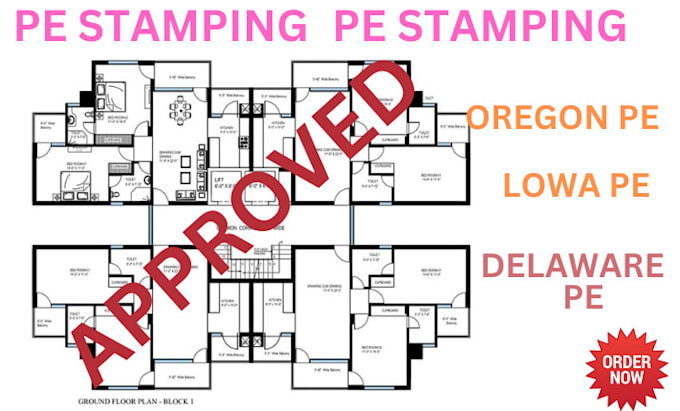 Gig Preview - Do oregon, delaware and  lowa pe stamp,  structural engineering for city permit