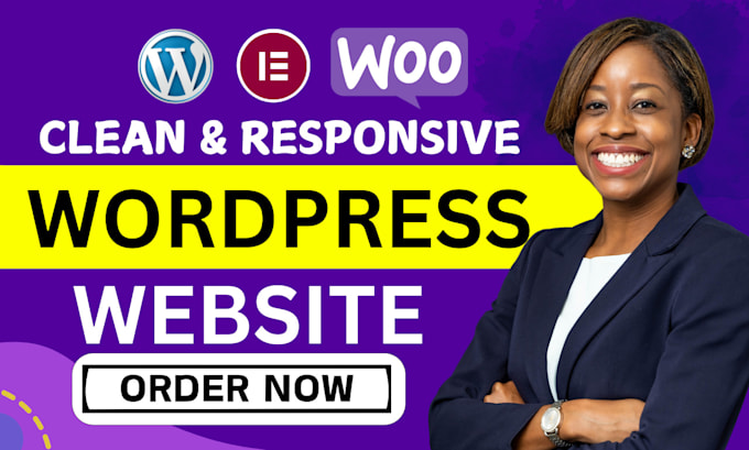 Gig Preview - Professional wordpress business website design custom responsive SEO friendly