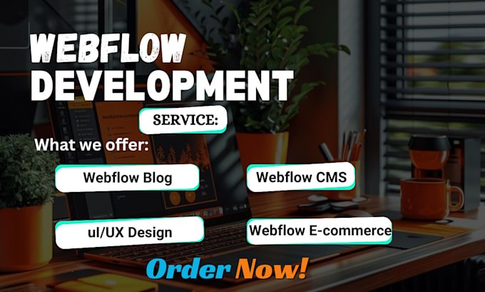 Gig Preview - Design develop webflow cms webflow website ecommerce webflow seo web animation