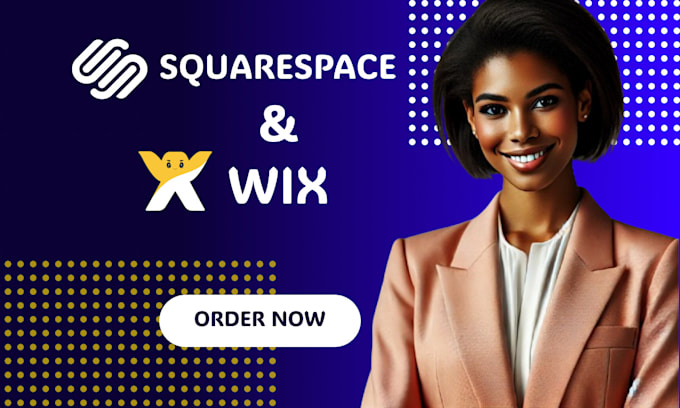 Gig Preview - Build squarespace website or wix website design with squarespace or wix