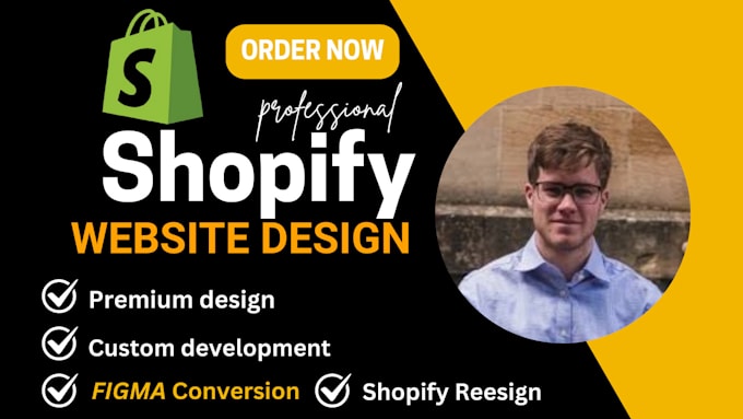 Gig Preview - Design custom shopify dropshipping store development and redesign shopify store