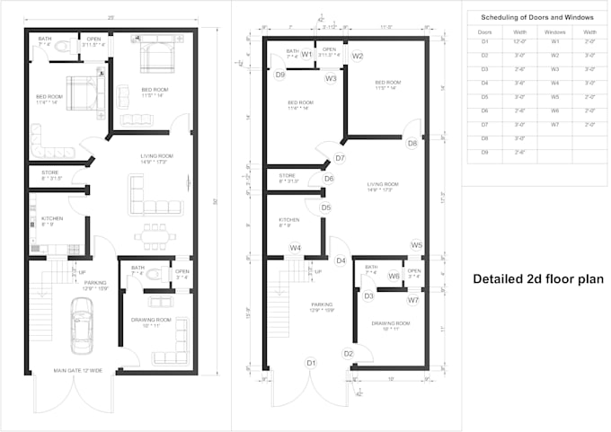 Gig Preview - Serve as an architect for your house plans, 2d floor plans