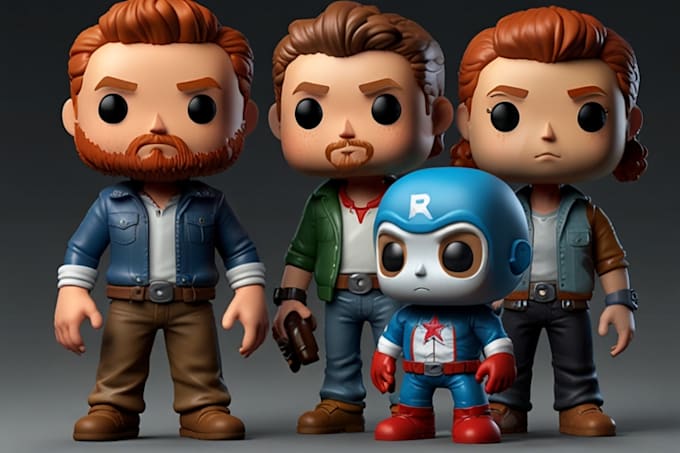 Gig Preview - Design 3d funko pop, custom chibi character and vinyl figures for 3d printing