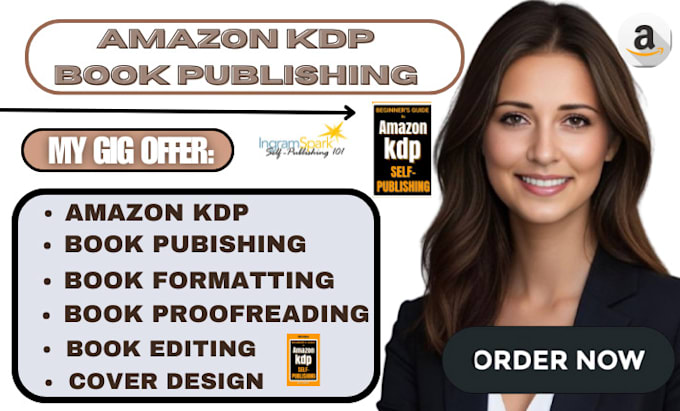 Gig Preview - Format and publish your book on amazon kindle kdp amazon kdp book publishing