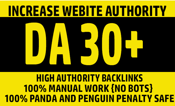 Gig Preview - Increase da 30 plus moz domain authority 30