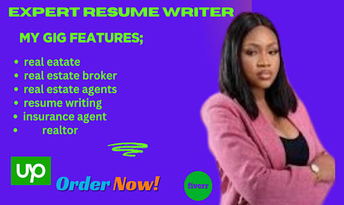 Gig Preview - Write a real estate resume real estate broker linkedin optimization and cv