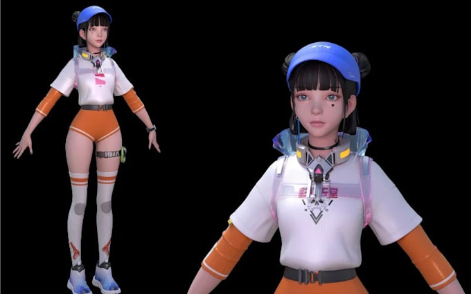 Gig Preview - 3d character modeling and rigging for unreal engine 3d game character animation