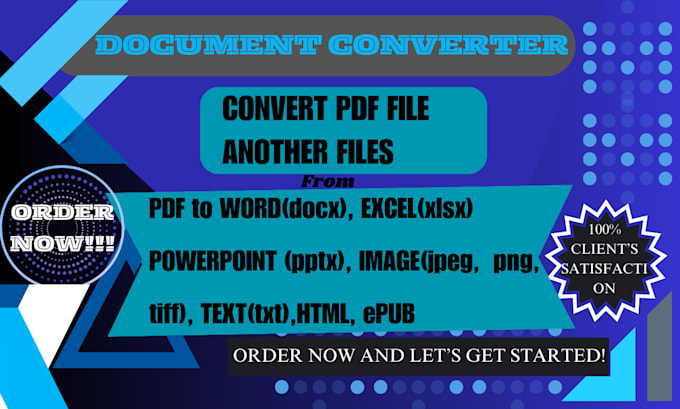 Gig Preview - Convert your PDF file into any files