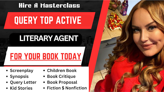 Gig Preview - Find active literary agents for movie script, children books, write query letter