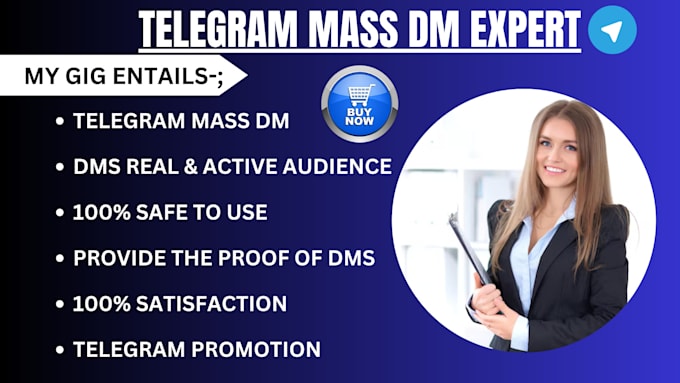 Gig Preview - Do telegram mass dm, mass dm, telegram mass dms, mass dms, telegram promotion