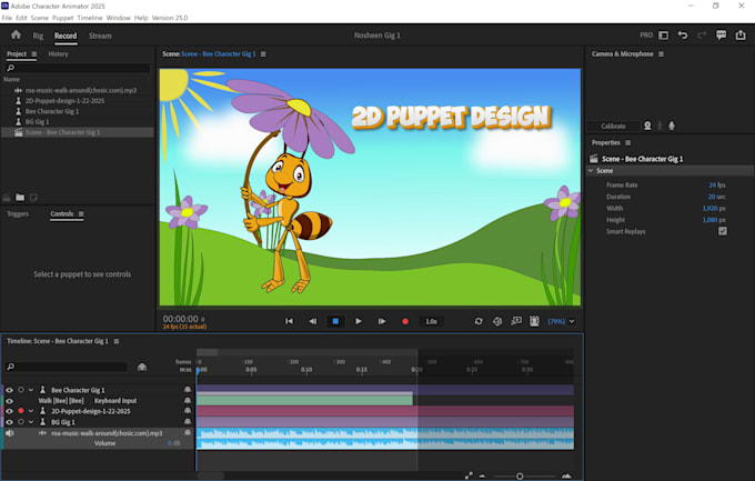 Gig Preview - Create amazing 2d puppet design and 2d animation