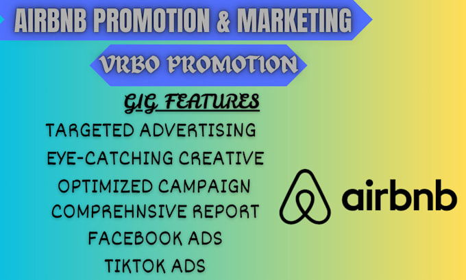 Gig Preview - Promote airbnb listing boost booking vrbo listing via tiktok and facebook ads