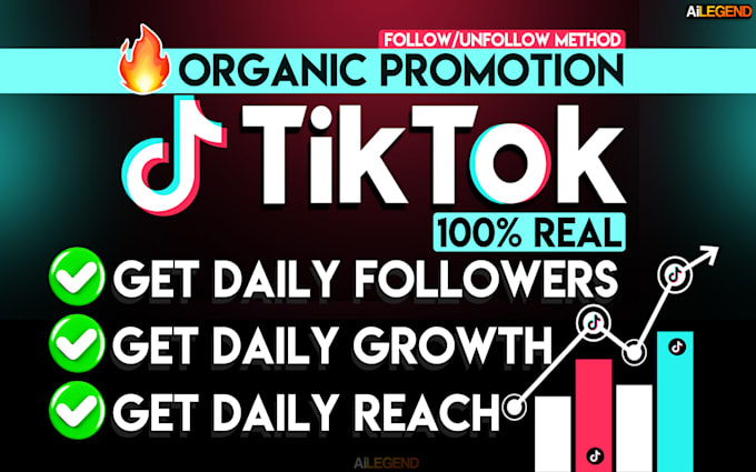 Gig Preview - Make organic tiktok promotion and marketing get daily growth