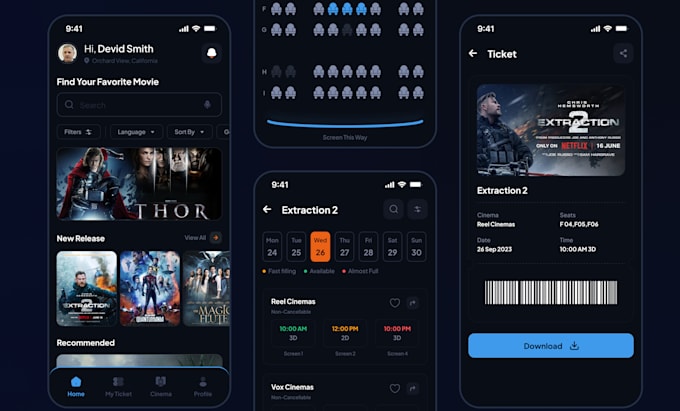 Bestseller - ticket booking app concept