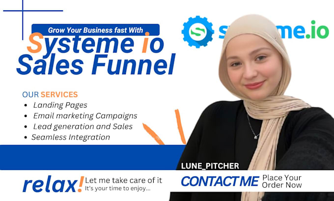 Gig Preview - Build or clone systeme io sales funnel, systeme io sales funnel landing page