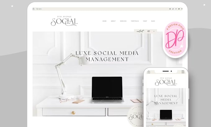 Bestseller - design minimal white wix website,boho retro wix,wix layout,wix coach website