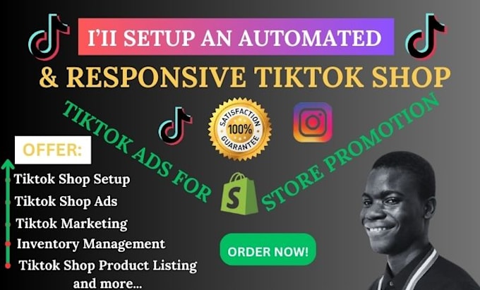 Gig Preview - Tiktok, tiktok shop tiktok marketing manager tiktok shop promotion ads tiktok