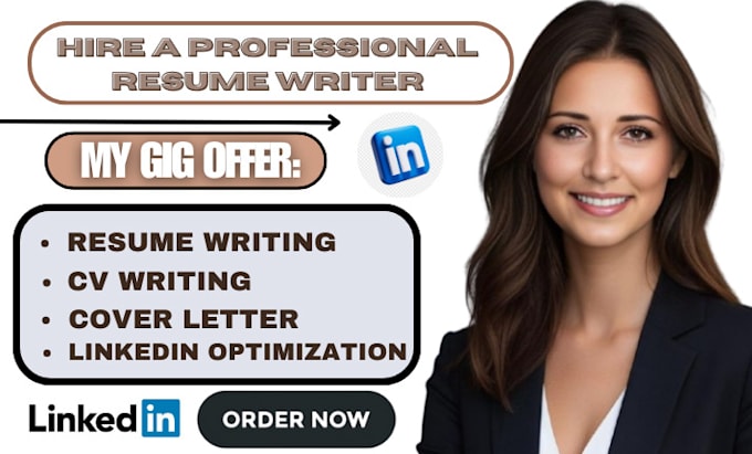 Gig Preview - Write professional resume writing, CV, cover letter and optimize your linkedin