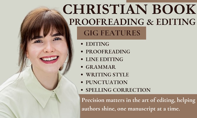 Gig Preview - Be your christian book editor christian devotional essay journal proofreading