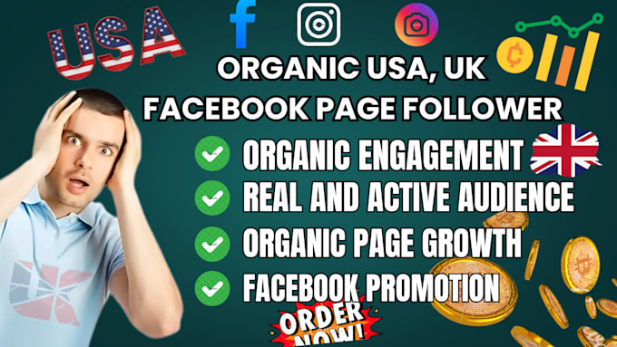 Gig Preview - Grow your facebook business page x ig follower targeting USA uk to boost sales