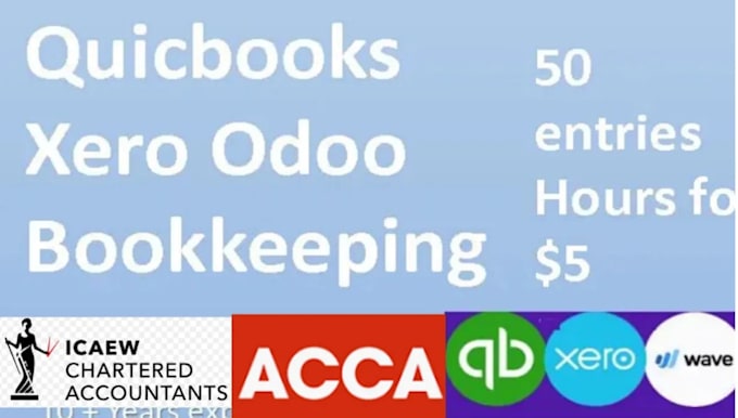 Gig Preview - Do bookkeeping in quickbooks online, xero, odoo, sap and wave accounting