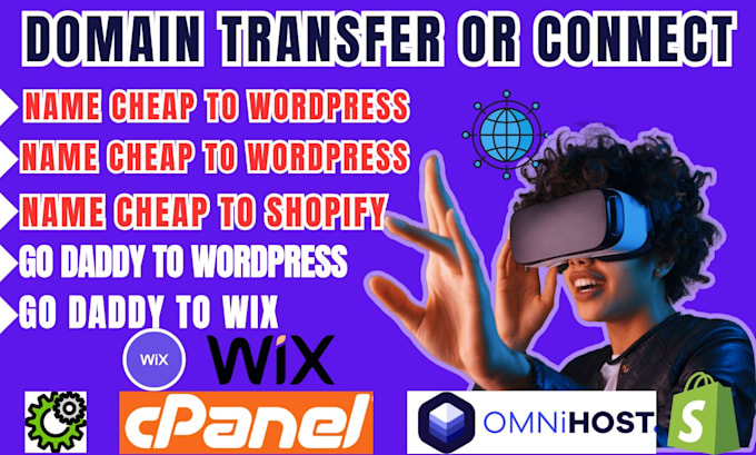 Gig Preview - Connect or transfer domain to shopify, wix, wordpress, squarespace