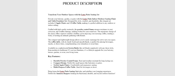 Bestseller - craft seo optimized product descriptions for your e commerce store