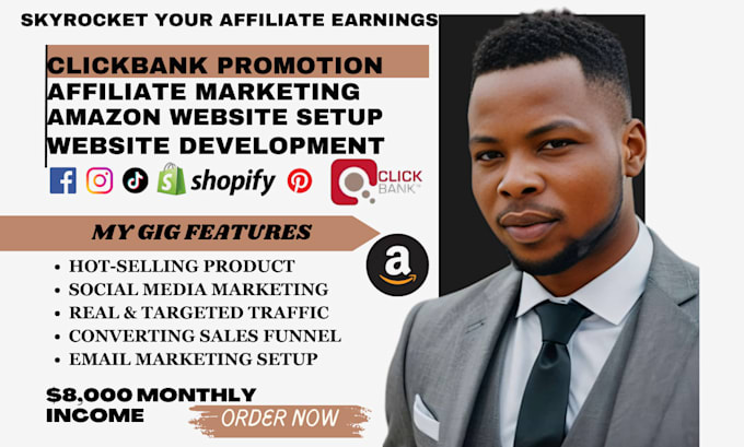 Gig Preview - Boost affiliate link affiliate marketing website clickbank amazon sales funnel