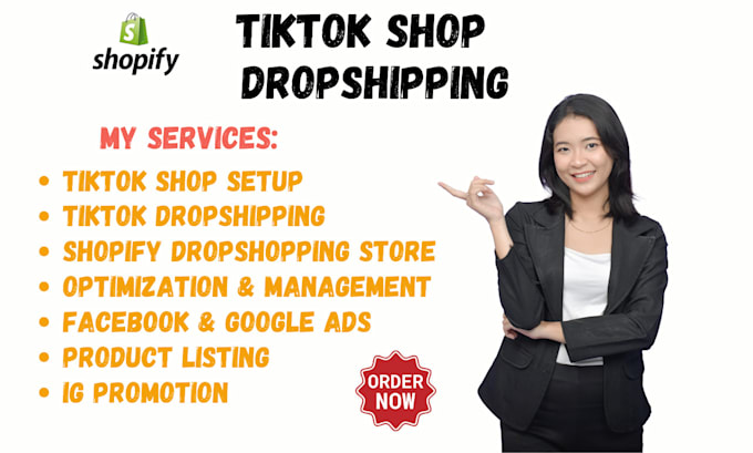 Gig Preview - Do tiktok dropshipping, fb google ads, ig promotion for shopify marketing