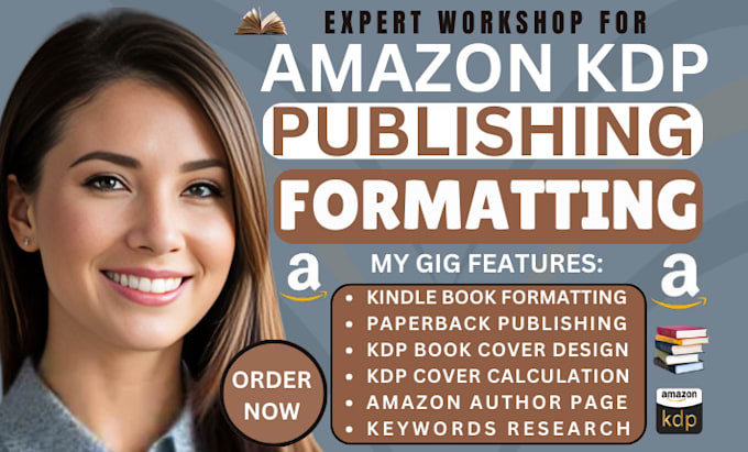 Gig Preview - Publish on amazon KDP kindle paperback book formatting amazon book publishing