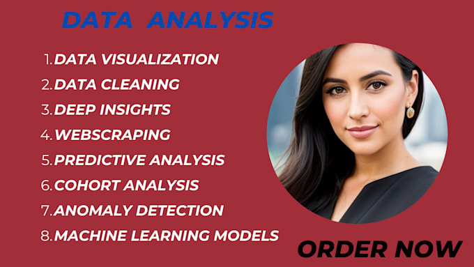 Gig Preview - Do data analysis and visualisation using python, r and sql