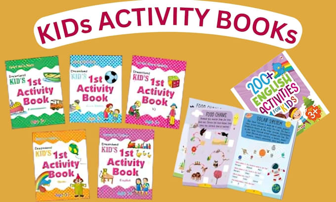 Gig Preview - Kids activity book design puzzle game creation for engaging activity book