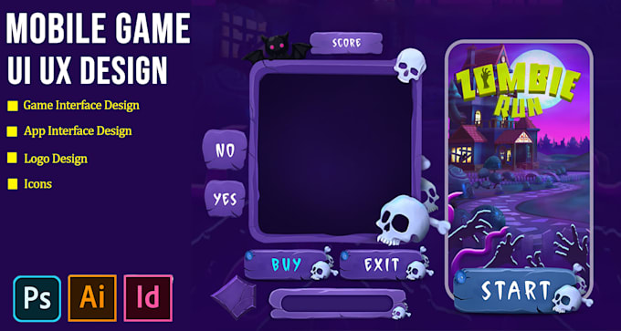 Gig Preview - Do expert game and app UI UX, gui, interfaces and logo