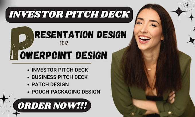 Gig Preview - Design investor pitch deck presentation design powerpoint design business plan