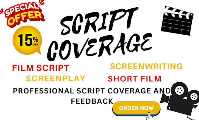 Gig Preview - Provide quality script coverage for screenplay, screenwriting, film script,TV