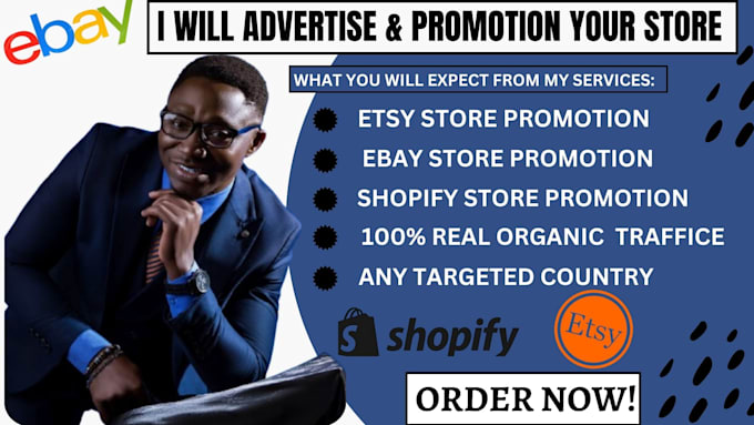 Gig Preview - Advertise and promotion etsy, shopify, ebay store promotion etsy setup