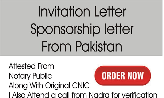 Gig Preview - Make an invitation letter or sponsorship letter from pakistan