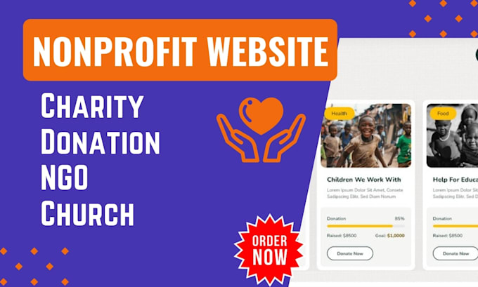 Gig Preview - Create a nonprofit or charity fundraising website with donation system