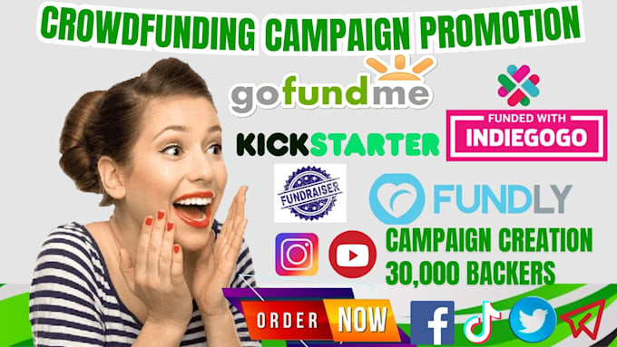 Gig Preview - Do crowdfunding campaign promotion,indiegogo, kickstater,gofundme,active backers