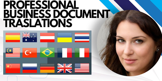 Gig Preview - Translate any business legal document professionally from english to languages