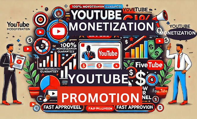 Gig Preview - Organic youtube channel promotion, channel monetization, channel shoutout