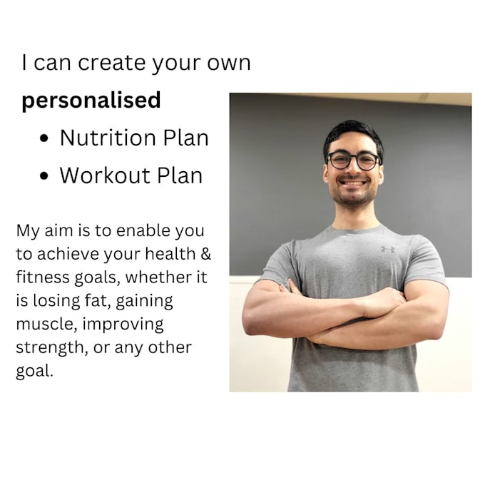 Gig Preview - Create a personalised nutrition and workout plan for your goals