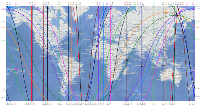 Gig Preview - Read your astrocartography chart for love and relocation