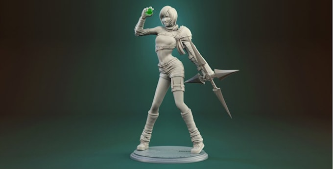 Gig Preview - Posture lowpoly 3d model,figurine 3d print game character,nsfw miniature,zbrush