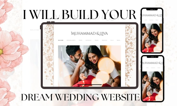 Gig Preview - Design custom wedding website for wedding invitation, rsvp with guest management