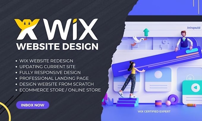 Gig Preview - Build wix website design wix website redesign wix website development