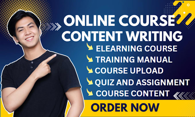 Gig Preview - Create online course content, online course creation training course upload ppt